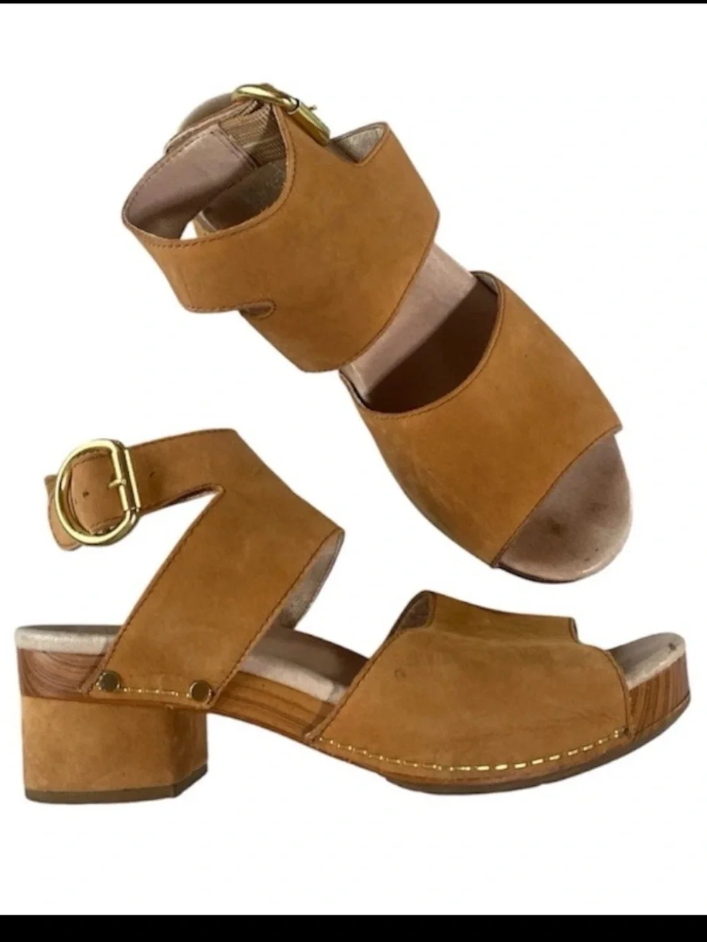 Dansko sandals EU 38 7US  Minka Leather Sandals Nubuck Camel